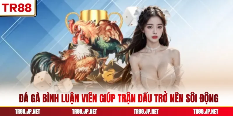 Đá gà bình luận viên giúp trận đấu trở nên sôi động